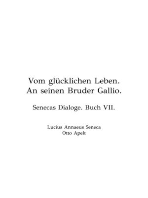 cover image of Vom Glücklichen Leben